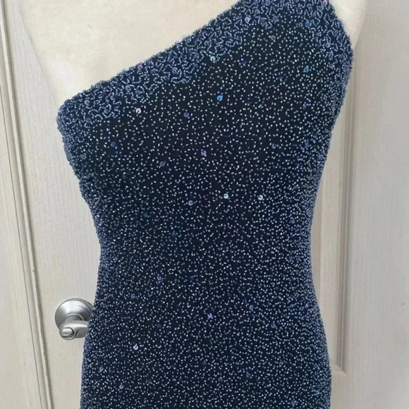 Scala Vintage Beaded Assymetrical Y2K Evening Dress - Picture 2 of 10